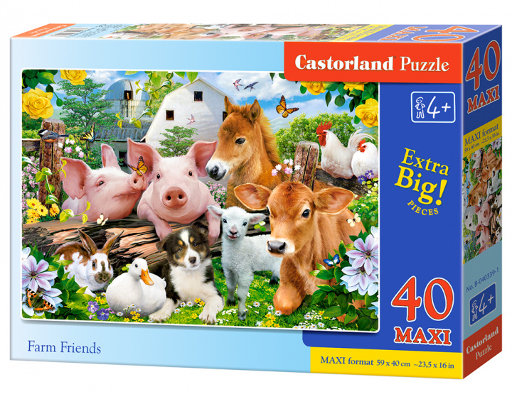 Книга Puzzle 40 maxi Przyjaciele z farmy 