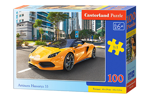 Kniha Puzzle 100 Żółte auto sportowe B-111015 