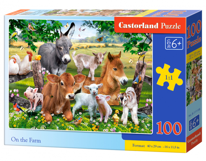 Kniha Puzzle 100 Na farmie B-111138 