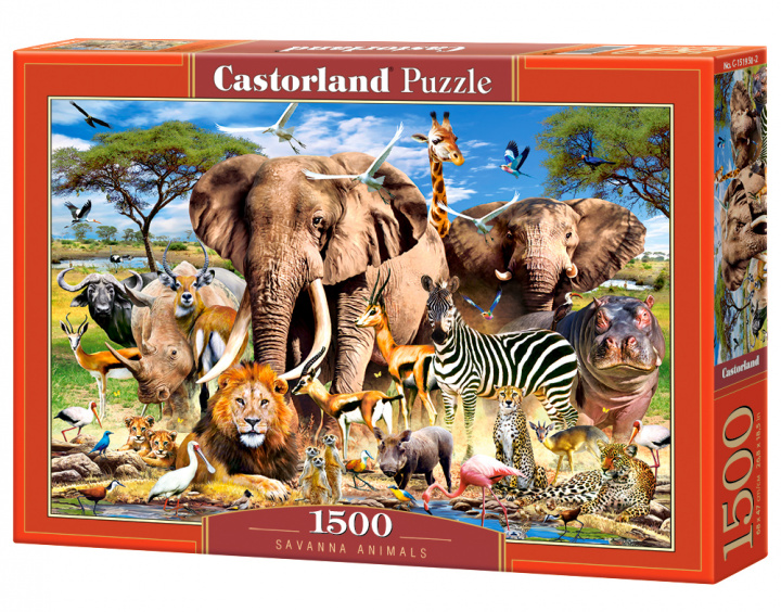 Kniha Puzzle 1500 Zwierzęta sawanny C-151950-2 