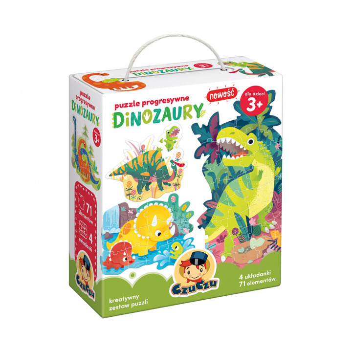 Carte Puzzle progresywne Dinozaury 