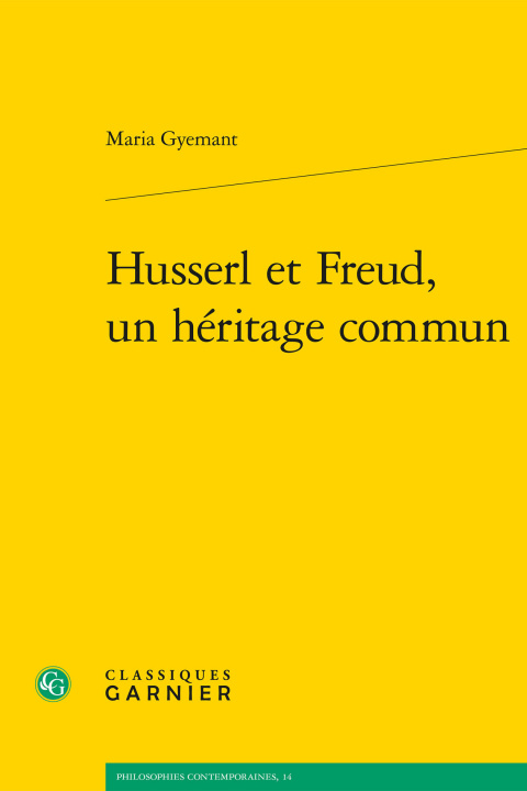 Kniha Husserl et Freud, un héritage commun Gyemant maria