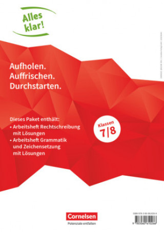 Carte Alles klar! Deutsch. Sekundarstufe I 7./8. Schuljahr. Rechtschreibung + Grammatik und Zeichensetzung im Paket 