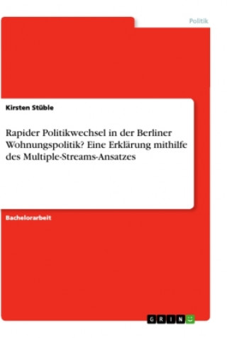 Carte Rapider Politikwechsel in der Berliner Wohnungspolitik? Eine Erklärung mithilfe des Multiple-Streams-Ansatzes 