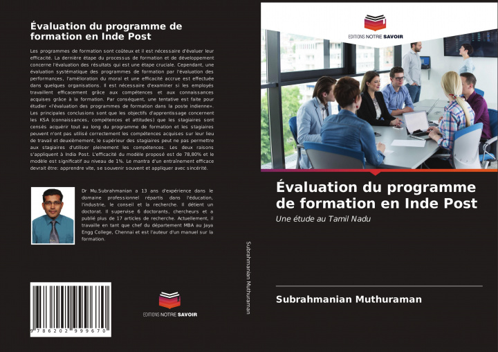 Knjiga Évaluation du programme de formation en Inde Post Subrahmanian Muthuraman