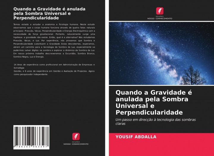 Книга Quando a Gravidade é anulada pela Sombra Universal e Perpendicularidade Yousif Abdalla