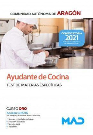Kniha AYUDANTE DE COCINA COMUNIDAD AUTONOMA DE ARAGON. TEST DE MATERIAS VVAA