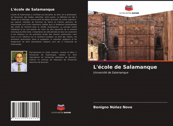 Knjiga L'école de Salamanque Benigno Núñez Novo