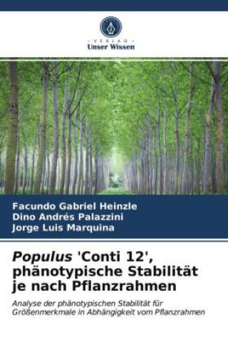 Könyv Populus 'Conti 12', phänotypische Stabilität je nach Pflanzrahmen Dino Andrés Palazzini