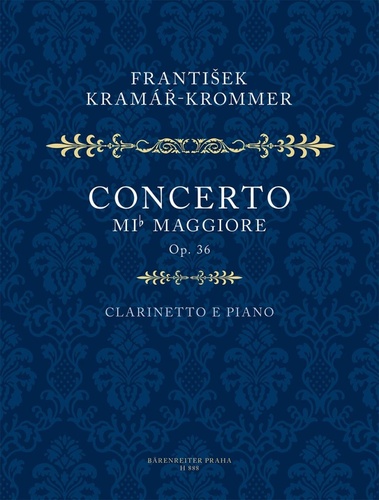 Book Koncert Es dur pro klarinet a orchestr op. 36 František Kramář-Krommer