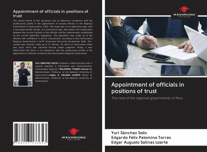 Książka Appointment of officials in positions of trust Edgardo Félix Palomino Torres