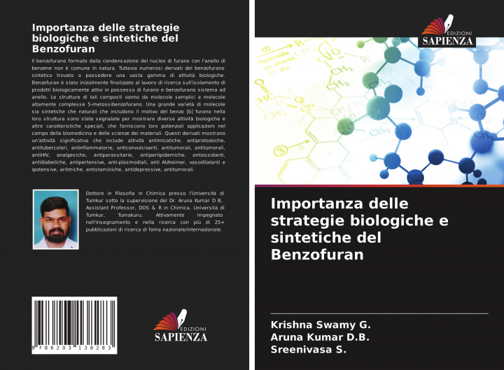 Kniha Importanza delle strategie biologiche e sintetiche del Benzofuran Aruna Kumar D. B.