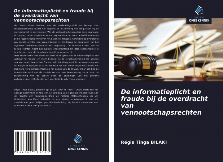 Buch De informatieplicht en fraude bij de overdracht van vennootschapsrechten 