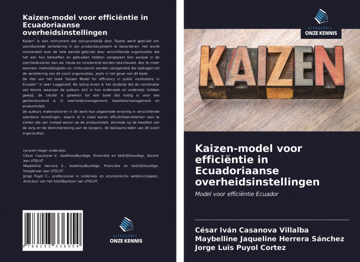 Könyv Kaizen-model voor efficiëntie in Ecuadoriaanse overheidsinstellingen Maybelline Jaqueline Herrera Sánchez