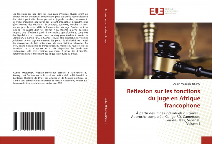 Carte Reflexion sur les fonctions du juge en Afrique francophone 