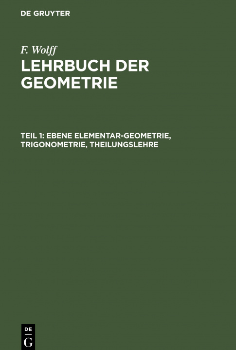 Carte Ebene Elementar-Geometrie, Trigonometrie, Theilungslehre 