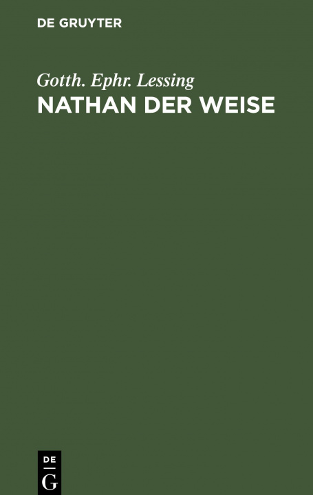 Knjiga Nathan Der Weise Gotth Ephr Lessing