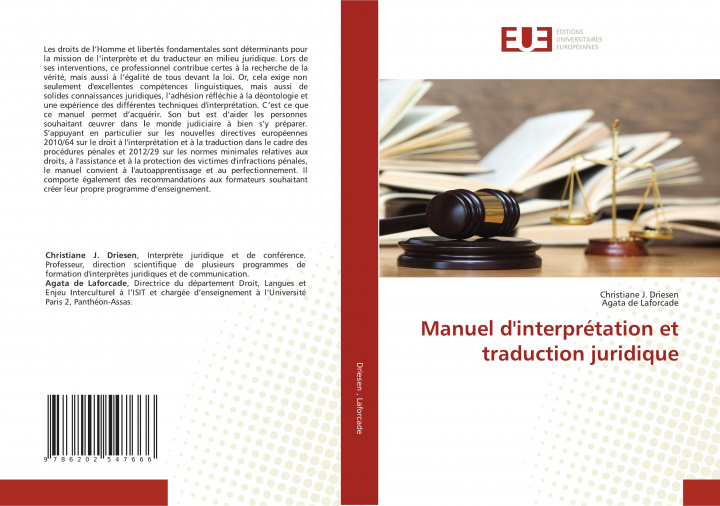 Könyv Manuel d'interprétation et traduction juridique Agata de Laforcade