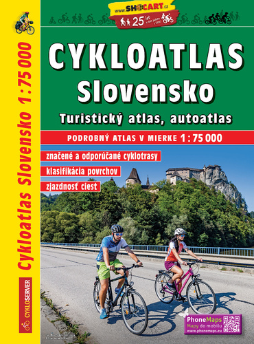 Tlačovina Cykloatlas Slovensko 1:75 000 
