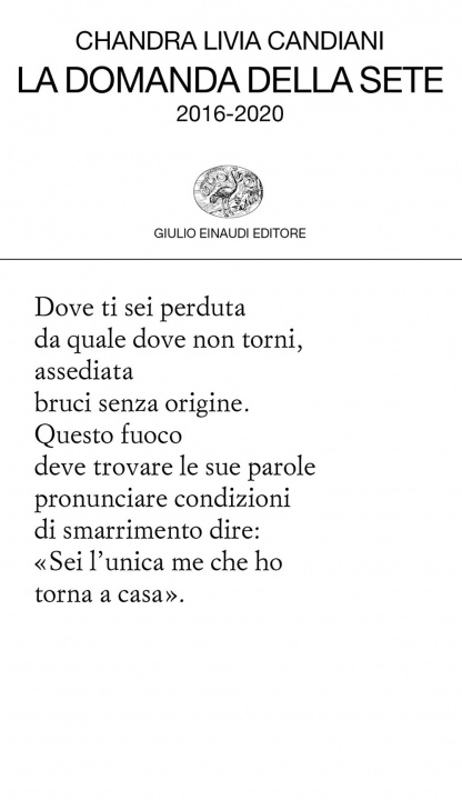 Knjiga domanda della sete 2016-2020 Chandra Livia Candiani