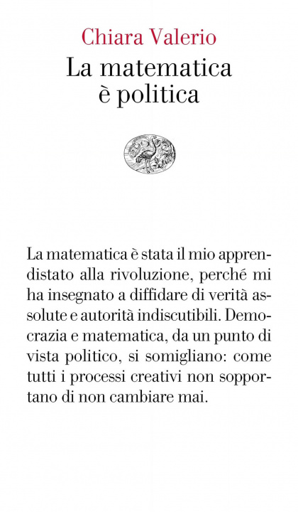 Kniha La matematica  e politica Chiara Valerio