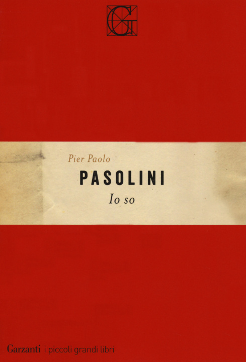 Könyv Io so Pier Paolo Pasolini