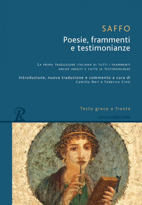 Kniha Poesie, frammenti e testimonianze. Testo greco a fronte Saffo