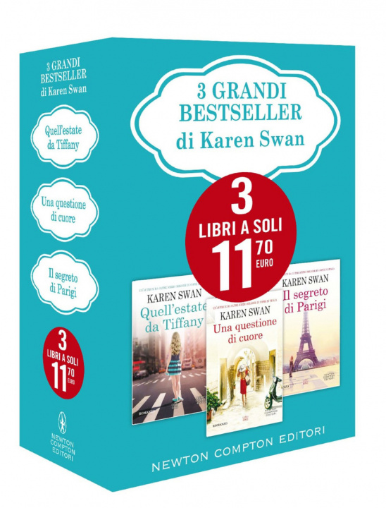 Carte 3 grandi bestseller di Karen Swan: Quell'estate da Tiffany-Una questione di cuore-Il segreto di Parigi Karen Swan