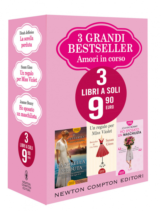 Knjiga 3 grandi bestseller. Amori in corso: La sorella perduta-Un regalo per miss Violet-Ho sposato un maschilista Joanne Bonny