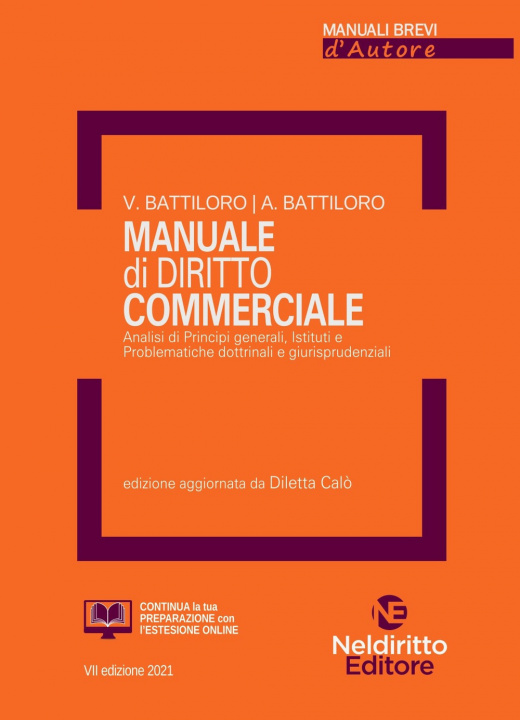 Könyv Manuale di diritto commerciale Valentino Battirolo