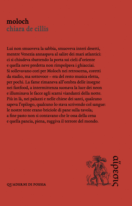 Boek Moloch Chiara De Cillis