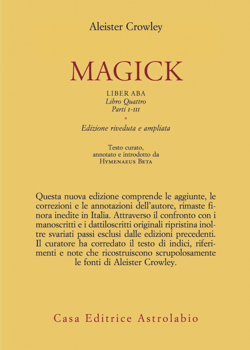 Книга Magick. Liber ABA. Libro quattro. Parti I-III Aleister Crowley