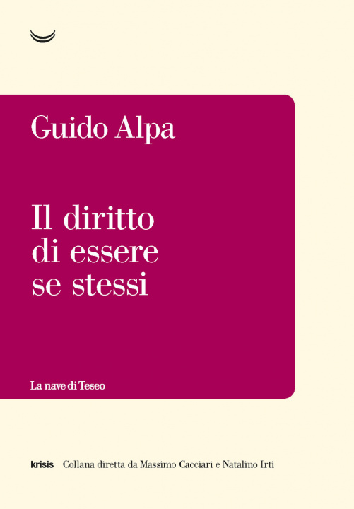 Knjiga diritto di essere se stessi Guido Alpa