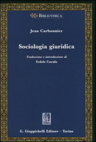Книга Sociologia giuridica Jean Carbonnier