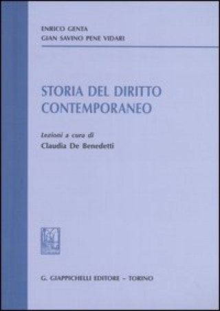 Kniha Storia del diritto contemporaneo. Lezioni Enrico Genta