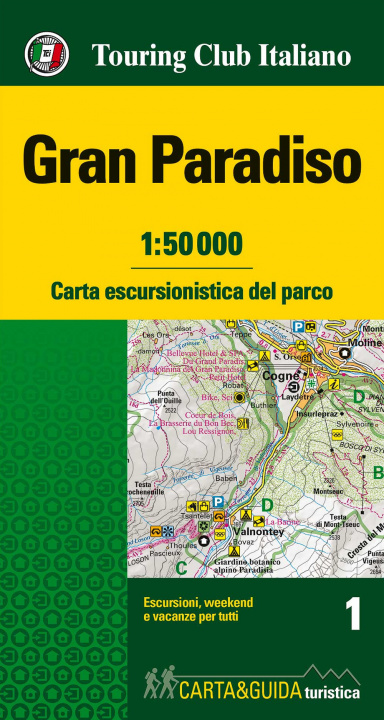 Carte Gran Paradiso 1:50.000. Carta escursionistica del parco 