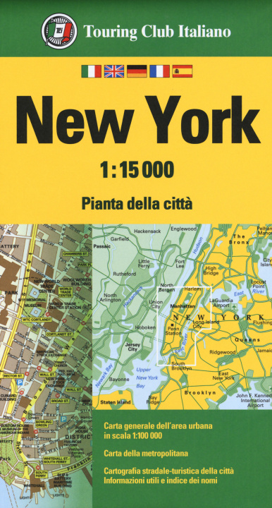 Könyv New York 1:15.000. Pianta della città 
