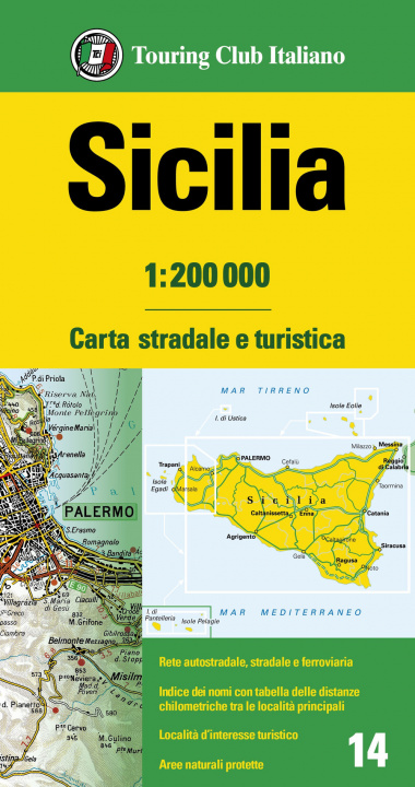 Carte Sicilia 1:200.000. Carta stradale e turistica 