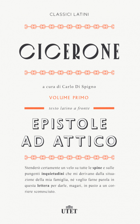 Kniha Epistole ad Attico. Testo latino a fronte Marco Tullio Cicerone