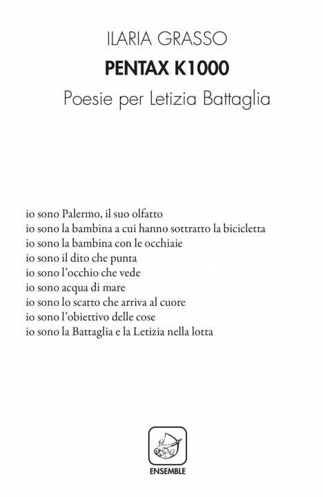 Kniha Pentax k1000. Poesie per Letizia Battaglia Ilaria Grasso