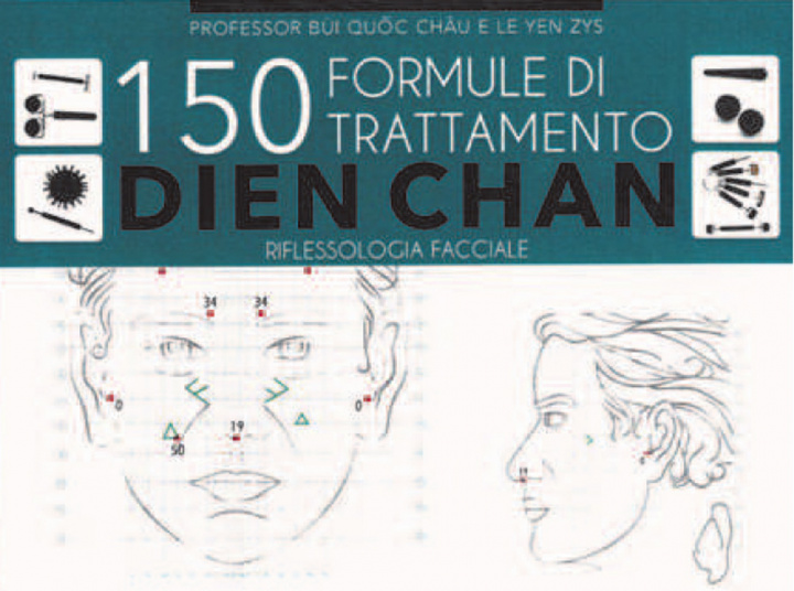 Carte 150 formule di trattamento Dien Chan. Riflessologia facciale Bùi Quôc Châu
