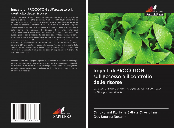Kniha Impatti di PROCOTON sull'accesso e il controllo delle risorse Guy Sourou Nouatin