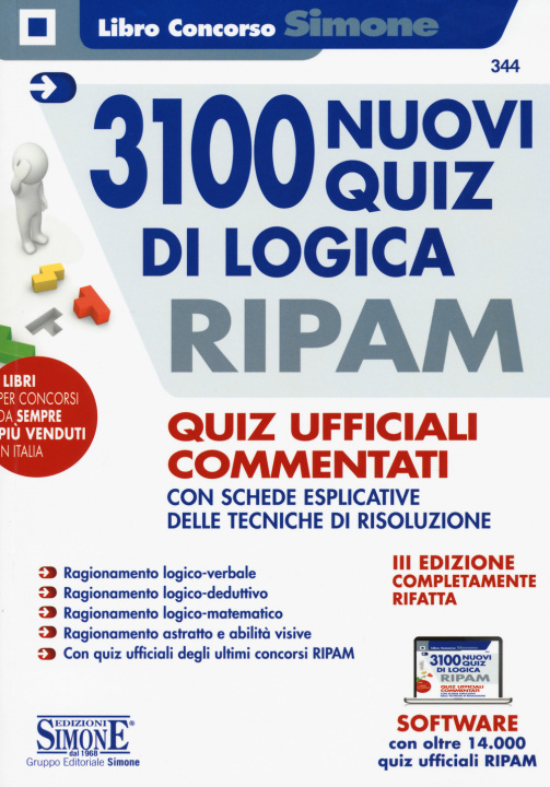 Книга 3100 nuovi quiz di logica RIPAM. Quiz ufficiali commentati con schede esplicative delle tecniche di risoluzione 