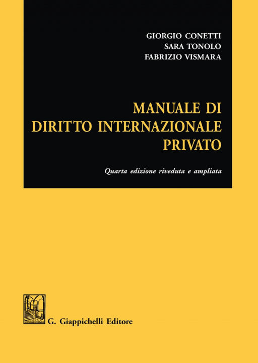 Knjiga Manuale di diritto internazionale privato Giorgio Conetti