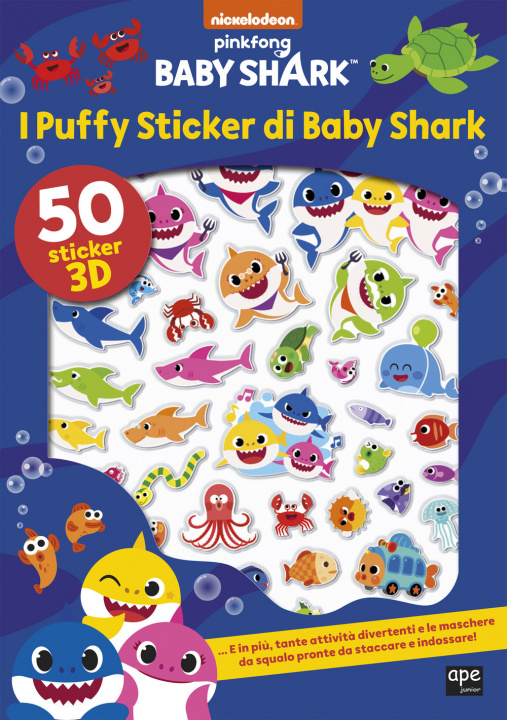 Книга puffy sticker di Baby Shark 