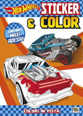 Articole de papetărie Hot wheels. Sticker & color. Con adesivi 