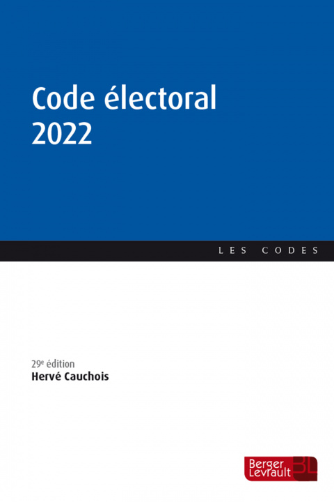 Книга Code électoral 2022 (29e éd.) Cauchois herve