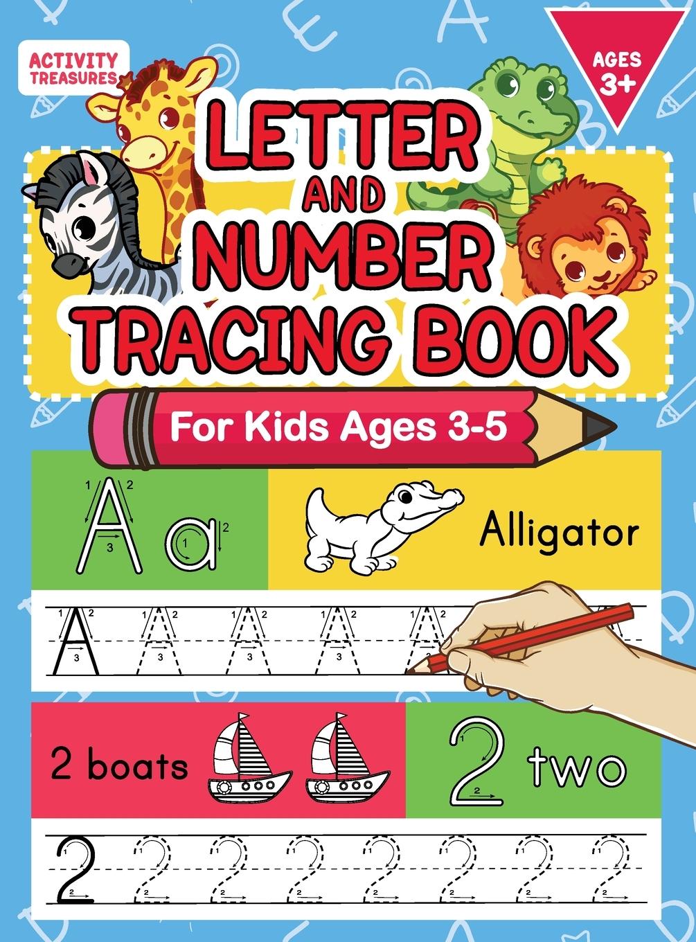 Könyv Letter And Number Tracing Book For Kids Ages 3-5 