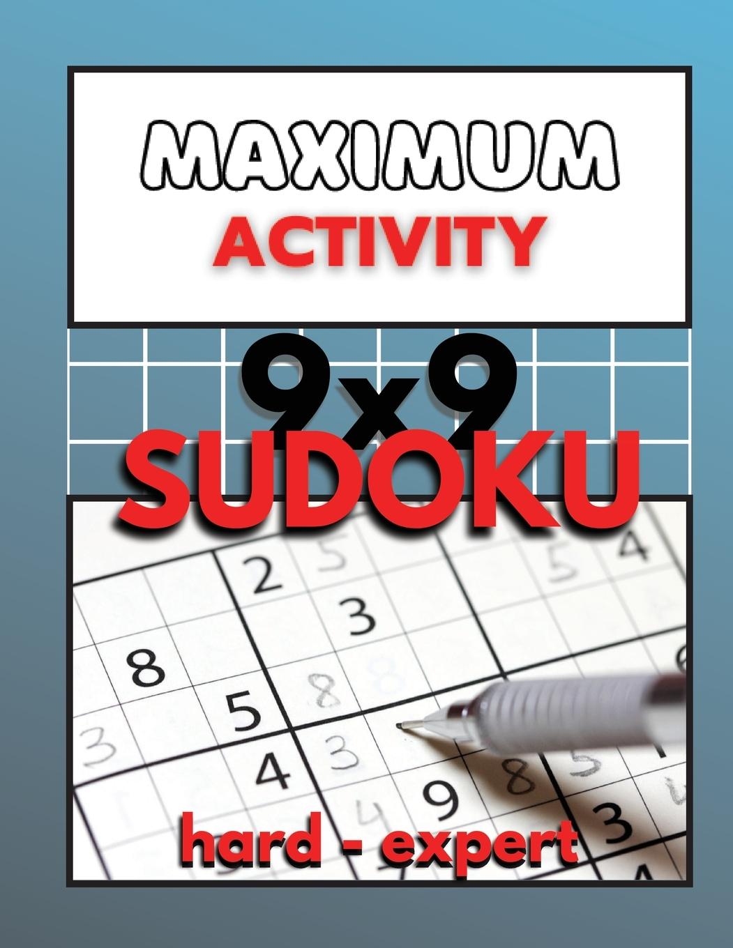 Carte Maximum Activity 9x9 Sudoku hard to expert 