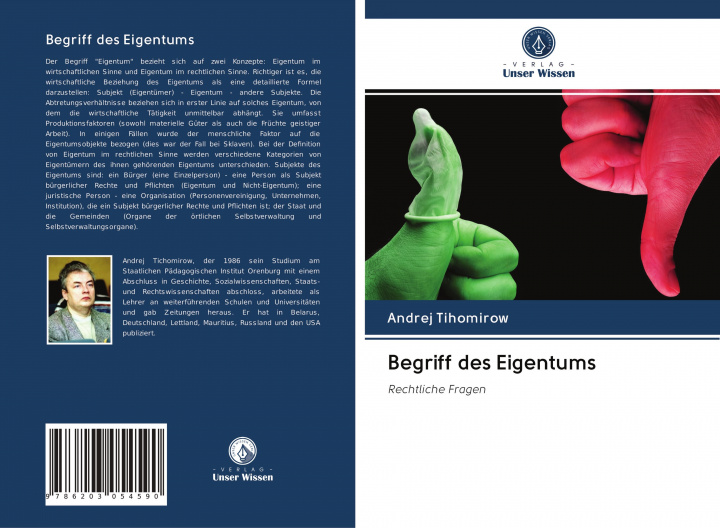 Knjiga Begriff des Eigentums Andrej Tihomirow